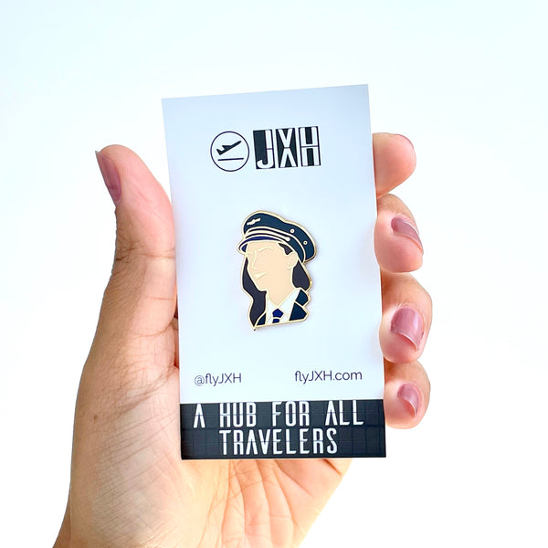 Female Pilot - Enamel Pin