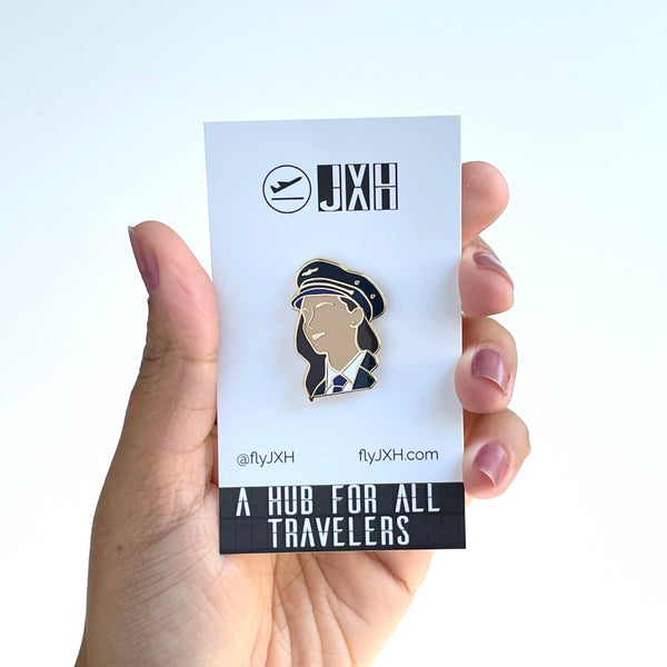 Female Pilot - Enamel Pin