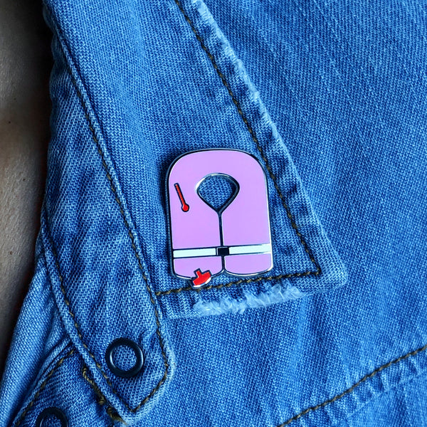 ife Vest| Breast Cancer Awareness Hard Enamel Pin on Lapel